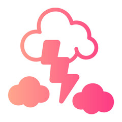 thunderstorm gradient icon
