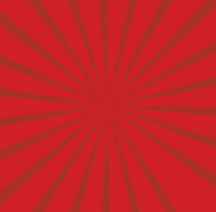 Abstract orange red sunburst background with sun ray. Pattern of starburst. Texture with light of sunburst. Radial beam of sunlight. Retro background with flash. Design of sunbeams.