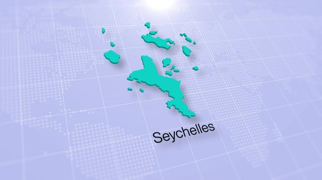 Seychelles Map Displayed on a Modern Clean White Background. Map of the Seychelles