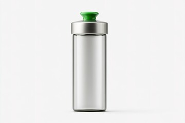 Clear glass bottle with green lid designed for hydration on the go in modern kitchens or fitness settings