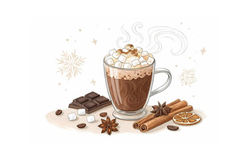 cup of coffee with chocolate