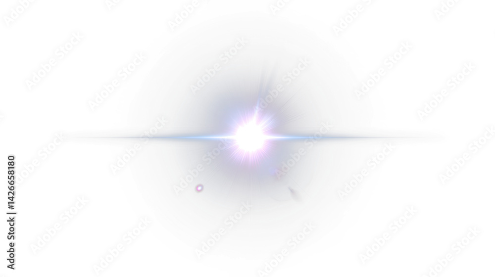 Aufkleber bright light burst with transparent background and glowing flare effect radiating from center for cr