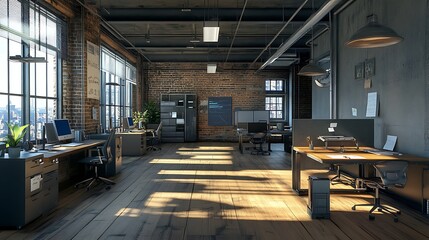 Elegant office natural light photo