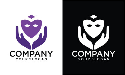 Creative Mother child care logo design illustration