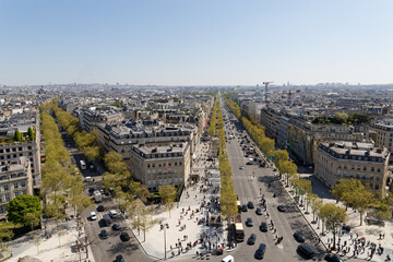 Panorama sur Paris depuis l'Arc de Triomphe