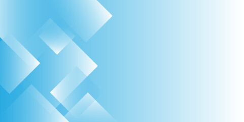 Fototapeta premium White and blue overlap triangle geometric technology pattern. Modern blue abstract vector long banner background. Futuristic technology concept graphic design.Trendy and vibrant modern style template.