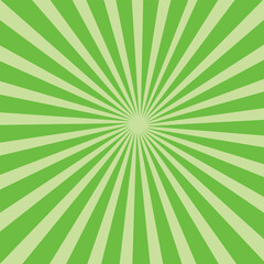 green burst background. retro green color ray burst design background.