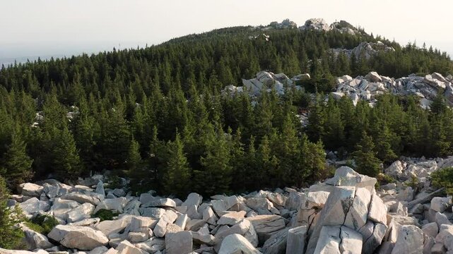 Southern Urals, Zyuratkul National Park: Zyuratkul Ridge. Aerial view.