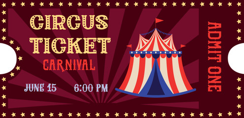 Vintage circus ticket