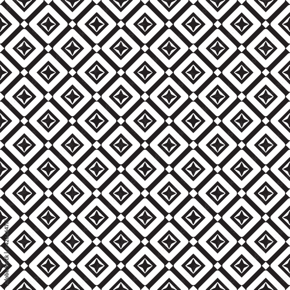 Poster Bold geometric patterns repeat a stark contrast of shapes and lines