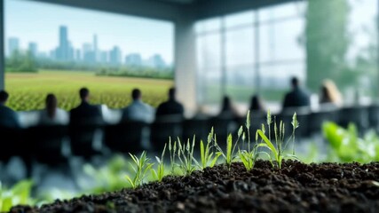 agriculture environment seminar speaker presenting in meeting farm room