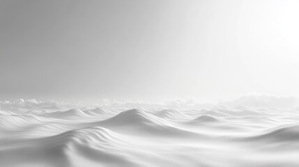 Serene white landscape abstract art minimalist environment tranquil horizon dreamlike perspective