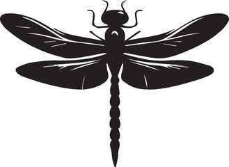 Dragonfly silhouette vector EPS