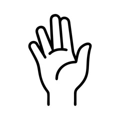 Obraz premium Raised Hand Icon Design