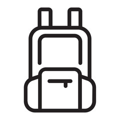 backpack line icon