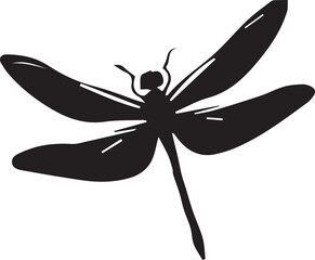 Dragonfly silhouette vector EPS