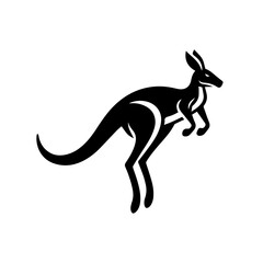 The Red Kangaroo Shape Logo Symbol Icon