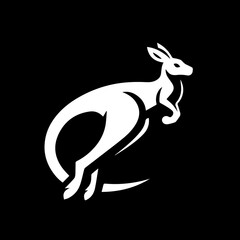 The Red Kangaroo Shape Logo Symbol Icon