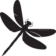Dragonfly silhouette vector EPS