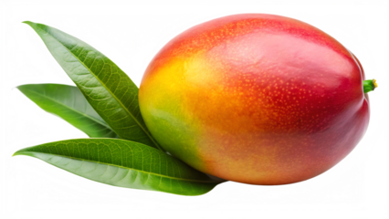 Mangoe with leaves png image  fruit image mangoe in isolated on white background  png