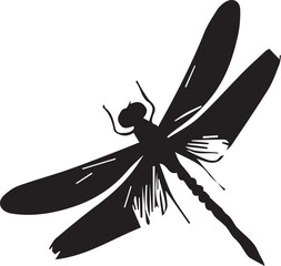 Dragonfly silhouette vector EPS