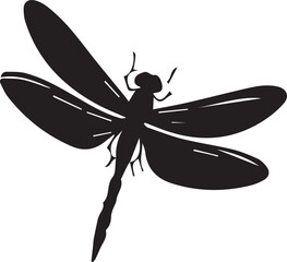 Dragonfly silhouette vector EPS