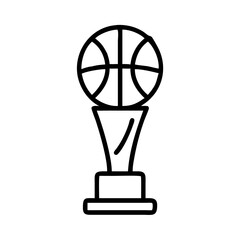 Basketball Championship Trophy Icon Design