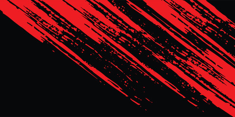 Black and Red Grunge Brush Background with Halftone Effect. Retro Grunge Background vector illustration