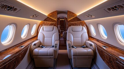 Fototapeta premium Luxurious Private Jet Interior (2)