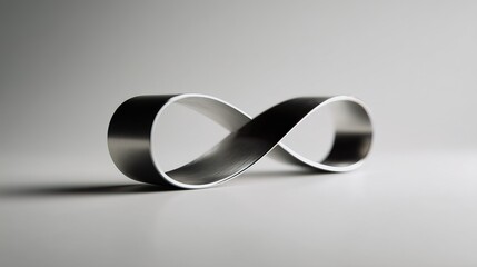 Perfectly formed infinity symbol conceptual art digital rendering seamless loop endless possibilities visual metaphor artistic representation lowercase
