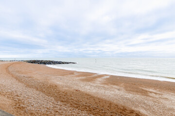 Folkestone beach, in England on winter