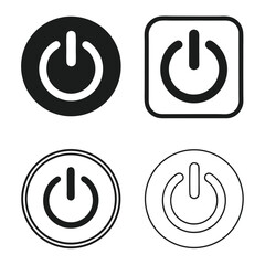 Create a set of three icons representing power buttons