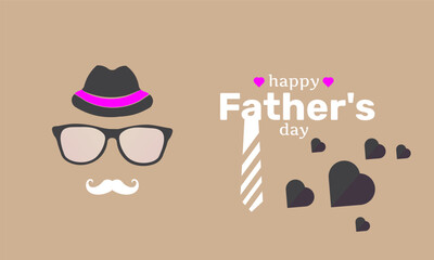 Happy Father’s Day. holiday concept, Perfect for banners, cards, posters, and  social media design with text inscription and classic color for a professional look

