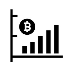 Bitcoin Statistics Bar Graph Icon Design