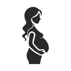 pregnant woman silhouette vector