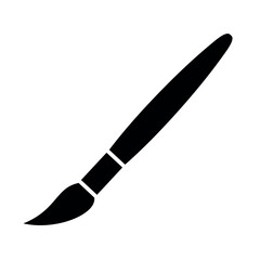 The brush icon. A tool for painting and painting. An attribute of an artist, paint, or creative workshop. Indicates a change in the theme, background, or color palette of an application or interface.