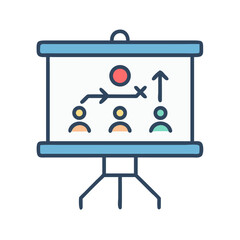 Business Presentation Strategy Icon Design