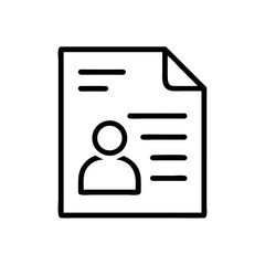 Fototapeta premium Business Profile with Document Icon Design