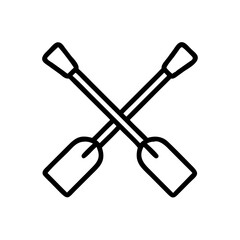 Canoe Paddles Crossed Icon Design