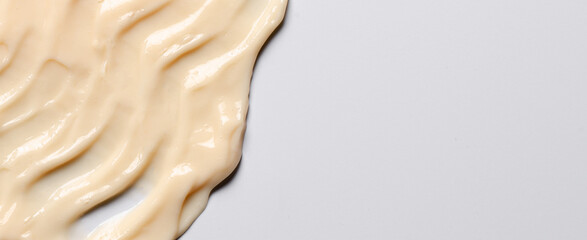 The texture of a cosmetic cream or balm. Copy space