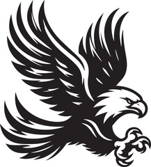 wing, hawk, eagle, feather, fly, graphic, image, mascot, silhouette