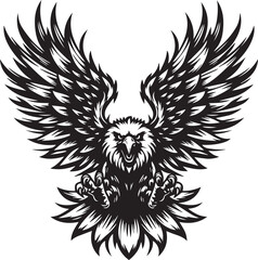 wing, hawk, eagle, feather, fly, graphic, image, mascot, silhouette