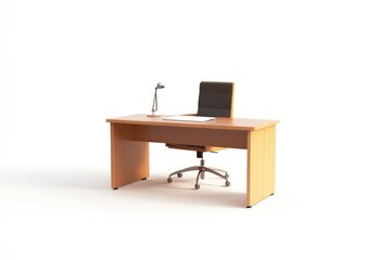 Modern Minimalist Office Desk Setup: Clean Lines, Light Wood, and Functional Design