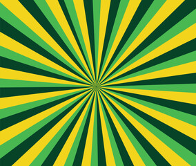 Dark green grunge sunbeam background.