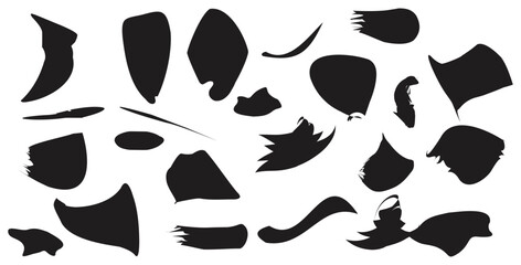 Collection of Random Shapes Silhouette.