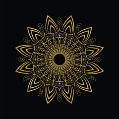 Champagne Gold Mandala Background for Invitations