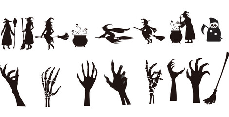 vector silhouettes of women