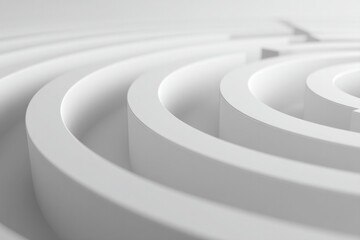 Obraz premium minimalistic maze with winding paths set against plain background offering abundance of copy space