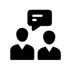 Conversation Between Employees Icon Design