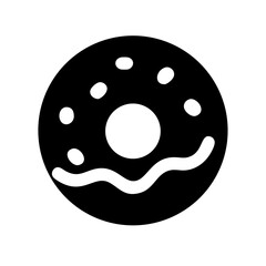 Deep Fried Donut with Sugar Icon Design